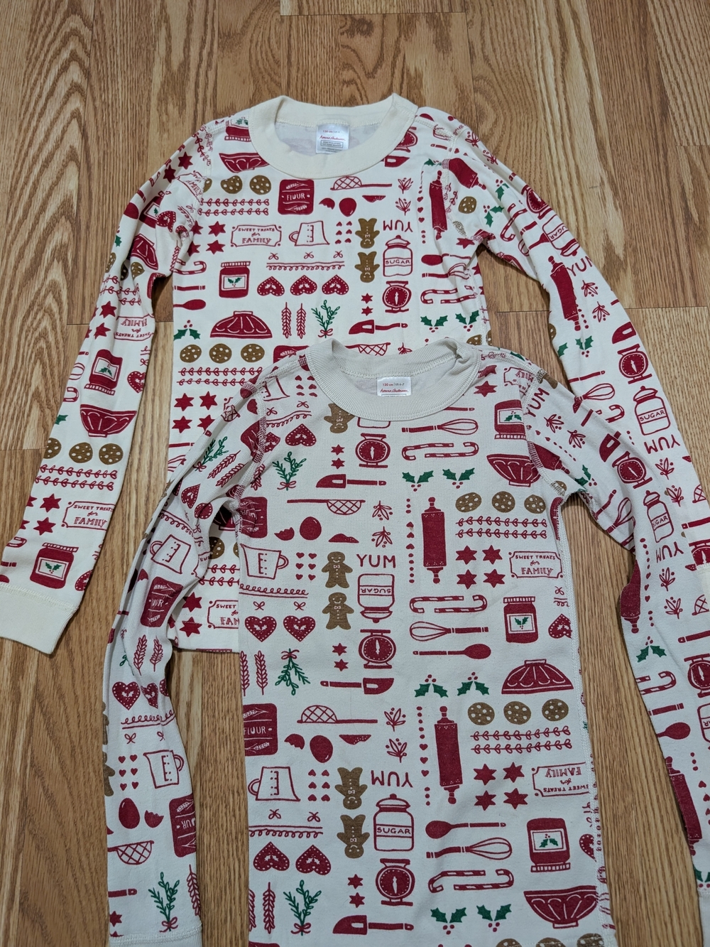 Hanna Andersson Long-Sleeve Holiday Baking Print Tops Sibling Match 6/7 And 8